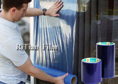窓ガラスの一時的な保護のための自己接着青いPEの保護フィルム