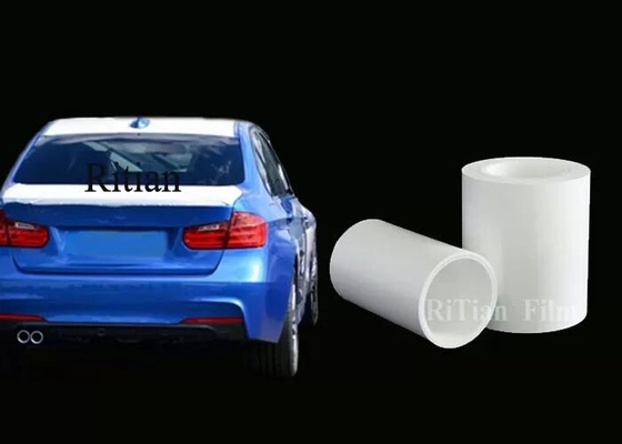 良い価格 自動車ペンキの透明な覆うフィルムのために広がる10のMicの白いプラスチック保護Overspray オンライン